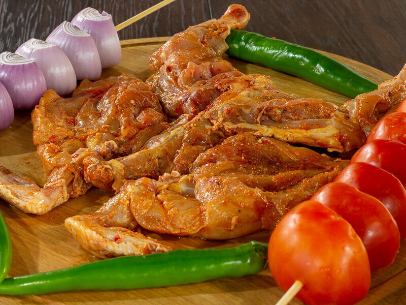 Seasoned Whole Kuwaiti Chicken Ready To Grill